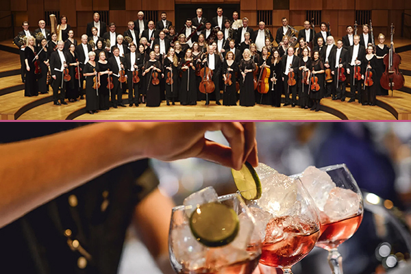 GT + MSO En bartender dekorerar tre cocktails i stora vinglas med is och limeklyftor på en bardisk. Dryckerna har en rödaktig färg och serveras i en livlig bar- eller restaurangmiljö.